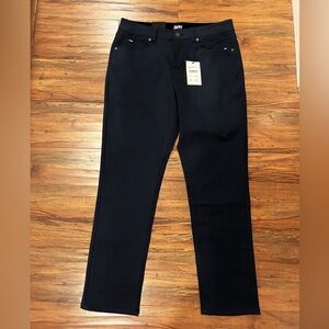 DKNY MEN'S 36X 32 STANTON SLIM FIT STRAIGHT LEG STRETCH PREMIUM SOFTBLACK